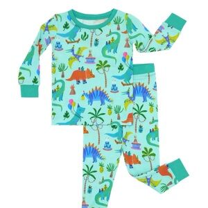 Little Sleepies Blue Teal Dino Party 3T